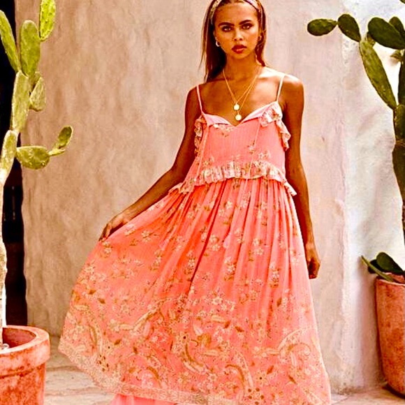 πΊπHPππΊ NWOT Spell & The Gypsy Hendrix Strappy Maxi Dress - Picture 2 of 16